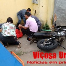 Motoqueiro sofre acidente na Gomes Barbosa.