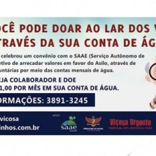 LAR DOS VELHINHOS PASSA POR DIFICULDADES FINANCEIRAS E PEDE AJUDA PARA VIÇOSA