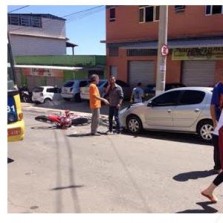 Motoqueiro fica ferido em acidente na Castelo Branco
