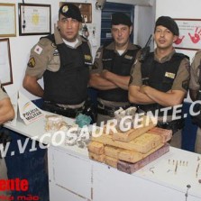 Polícia Militar apreende grande quantidade de drogas no Laranjal