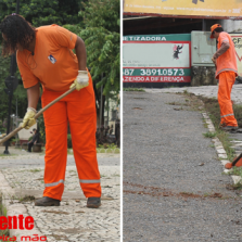 Saae intensifica capina nas ruas de Viçosa.