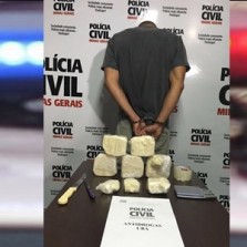 Polícia civil de Ubá, prende suspeito com grande quantidade de drogas