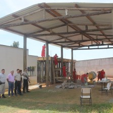 Detentos agilizam construção da fábrica de pré-moldados