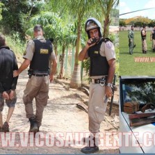 Polícia prende suspeitos de roubo no Córrego dos Barros.