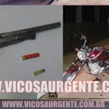 Operações: Pm recupera moto roubada e prende homem armado em viçosa