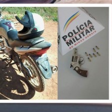 Coimbra: PM recupera motocicleta roubada e apreende arma de fogo
