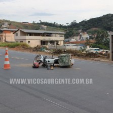 Colisão no bairro Silvestre deixa motoqueiro ferido
