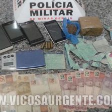 PM apreende suspeitos de tráfico de drogas no Bela Vista