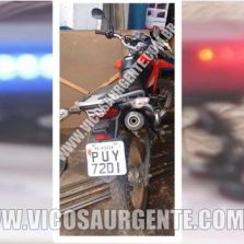 Polícia Militar de Viçosa recupera motocicleta roubada