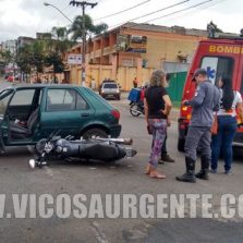 Colisão na Castelo Branco deixa motoqueiro ferido