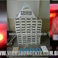 Bairro Inácio Martins: PM apreende cigarros e comprimidos contrabandeados