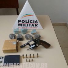 Operação conjunta arma e drogas apreendidas em Teixeiras