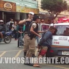 Patrulha feminina da PM, prende suspeito de furto no Centro