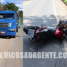 Motoqueiro gravemente ferido em acidente em Teixeiras