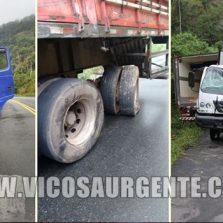 Colisão na serra de São Geraldo deixa dois feridos