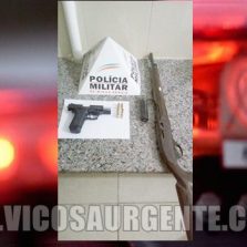 PM apreende arma durante ocorrência de Maria da Penha