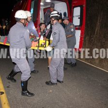 Colisão na rodovia Viçosa/Porto Firme deixa motorista ferido