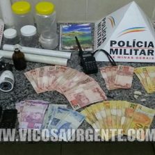 PM apreende drogas e dois suspeitos no bairro Boa Vista