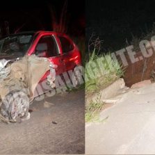 Buraco provoca acidente na rodovia Ervália/Coimbra