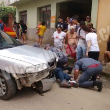 Acidente na rua Cajuri deixa motoqueiro ferido