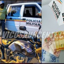 Polícia Militar prende motoqueiro com drogas em Coimbra
