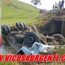 Caminhoneiro morre em acidente próximo de Ervália