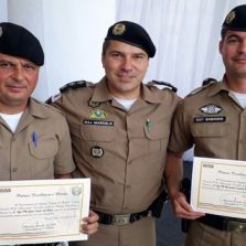 Policiais Militares de Viçosa são homenageados em Juiz de Fora.