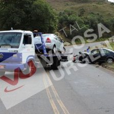 Grave: Colisão frontal na rodovia Viçosa/Porto Firme