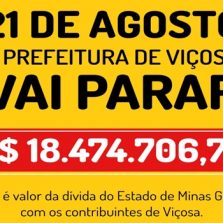 Prefeitura decreta ponto facultativo em protesto ao calote do Estado de Minas Gerais