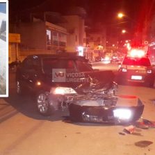 Jovem abandona moto após acidente