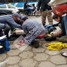 Motoqueiro tem ferimento grave após acidente na Castelo Branco