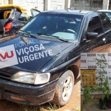 Suspeito abandona veículo com pés de maconha no Fundão