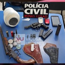 Idoso é preso com armas e munições em Sericita