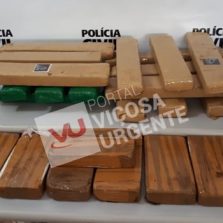 Polícia civil apreende grande quantidade de maconha e cocaína em Viçosa