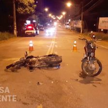 Acidente entre motos deixa dois feridos na Castelo Branco