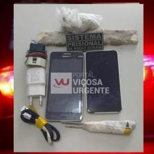 Celulares são apreendidos por agentes no presídio de Viçosa