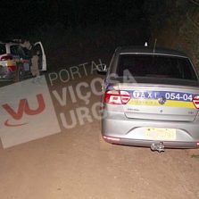 PM localiza táxi roubado e prende autores