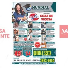 APROVEITE OS CURSOS PROFISSIONALIZANTES NO CCAA DE VIÇOSA.