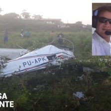 Avião cai mata piloto e passageiro em Visconde do Rio Branco