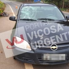 Viçosa/Teixeiras, Acidente na rodovia Br120 deixa idoso ferido.