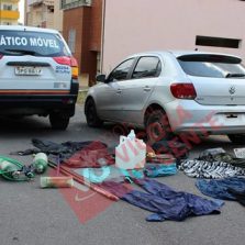 PM localiza carro com materiais usados para explosão e arrombamento de caixa eletrônico