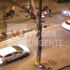 Colisão na Castelo Branco deixa motoqueiro ferido