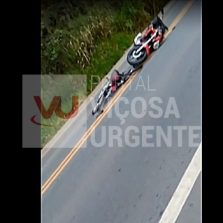 Colisão entre moto e bicicleta deixa duas vítimas graves na Br120 em Coimbra