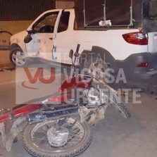 Motoqueiro fica gravemente ferido em acidente em Teixeiras