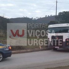Juiz de Fora: PRF apreende caminhão roubado que presta serviço a para a prefeitura