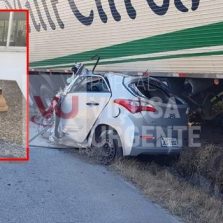 Três mortos em acidente entre carreta e HB 20 recheado de maconha