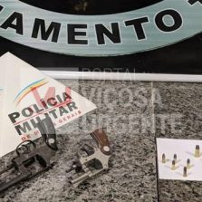Suspeitos são presos com armas na zona rural de Viçosa