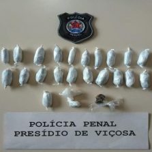 Polícia penal flagra detento com drogas no presídio de Viçosa