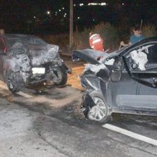 Colisão frontal deixa dois feridos na rodovia Viçosa/Coimbra