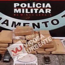 PM prende dois suspeitos e apreende 20 quilos de maconha no Nova Viçosa